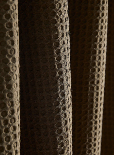 Embossed weave shower curtain